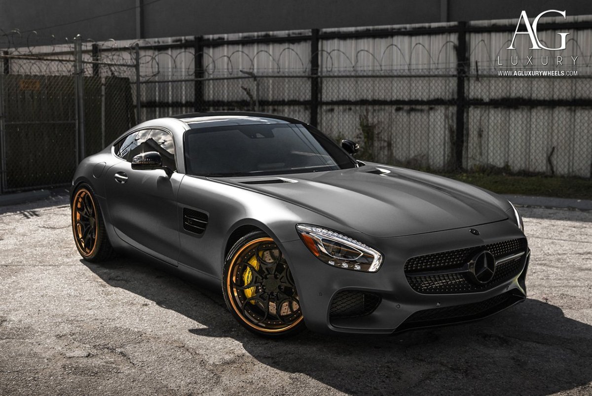 Mercedes AMG gt 2015 черный