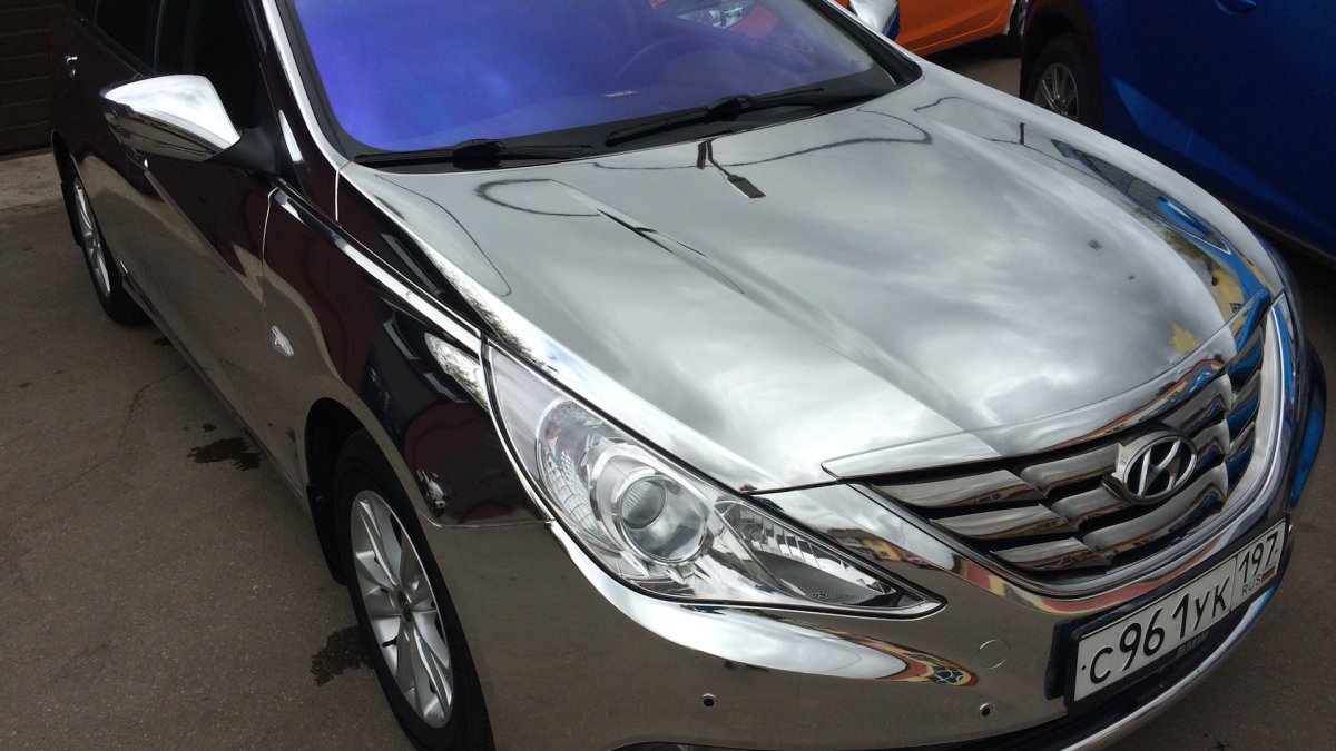 Sonata 2011 хром пленка