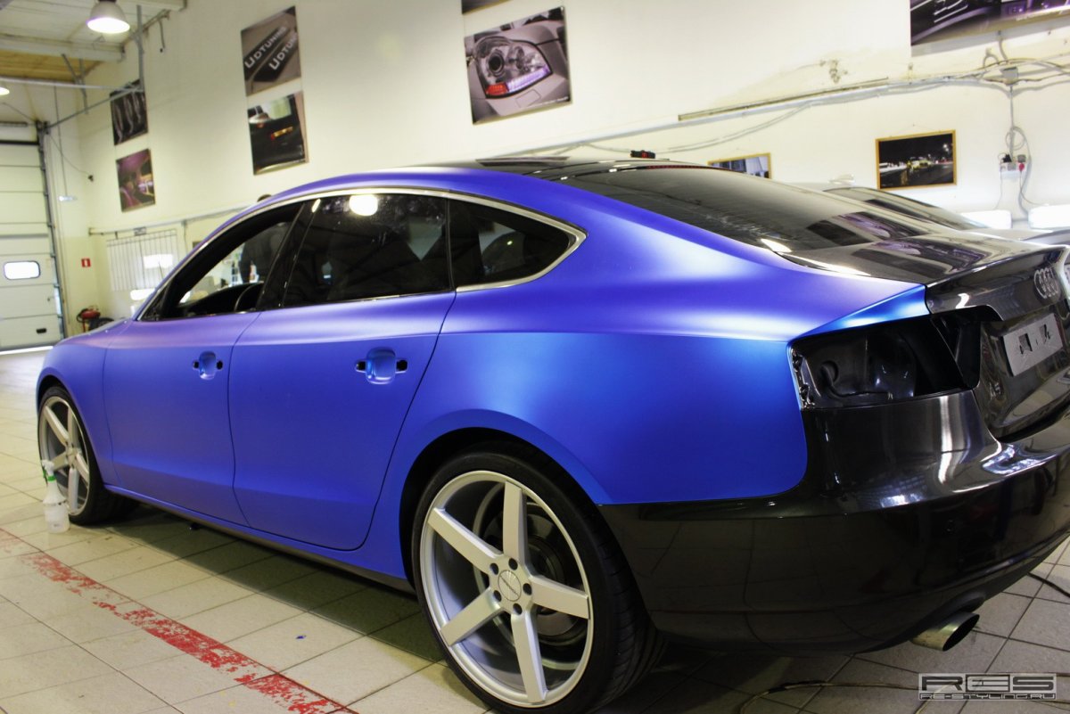 Синий матовый хром Audi a5