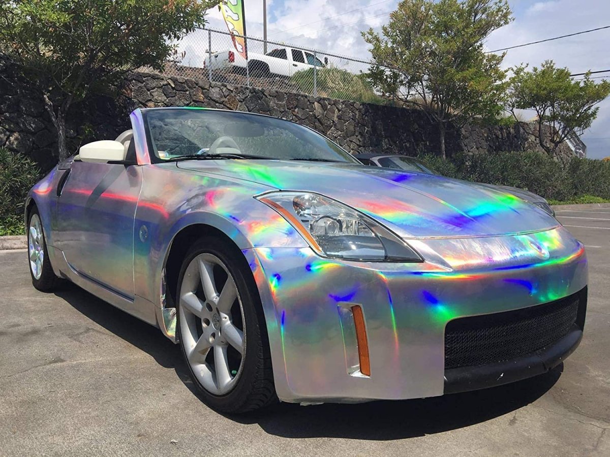Голографическая пленка Rainbow Silver