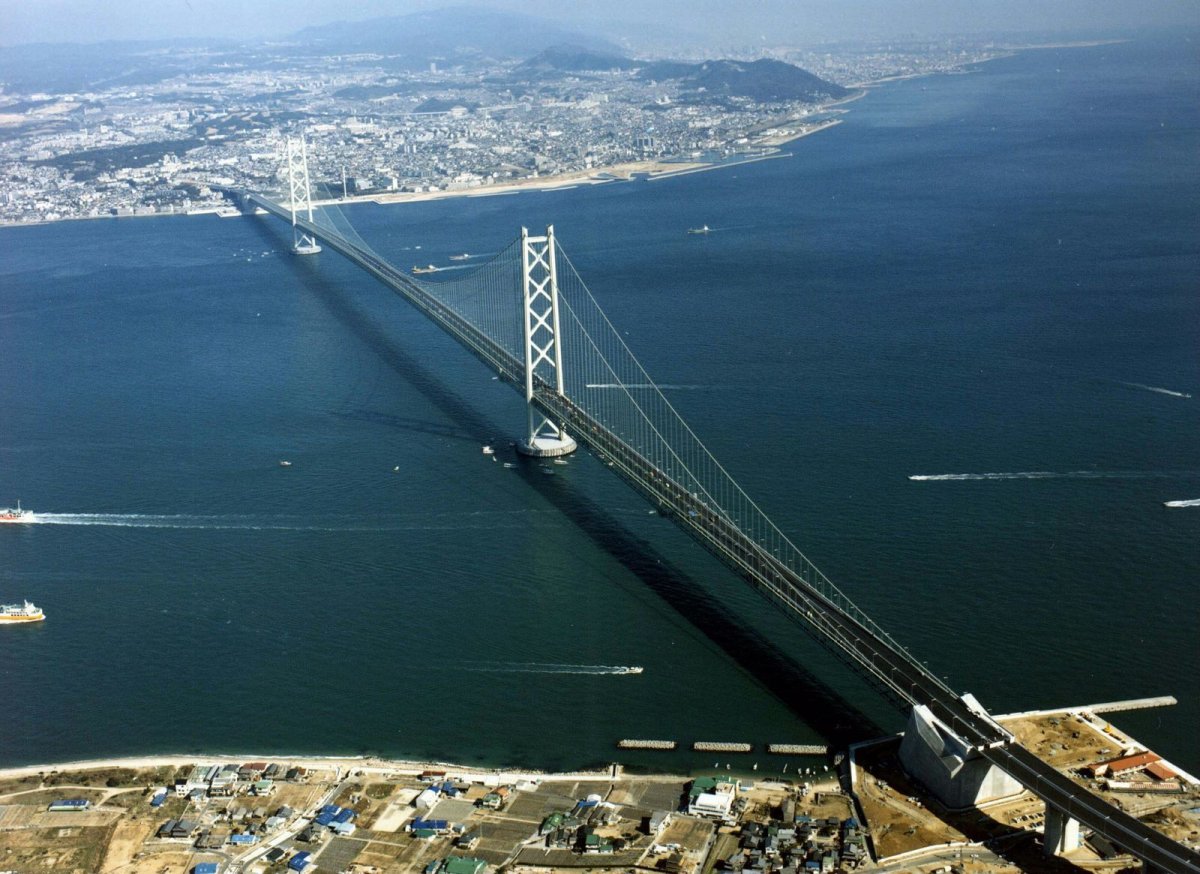 Мост акаси-кайкё в Японии