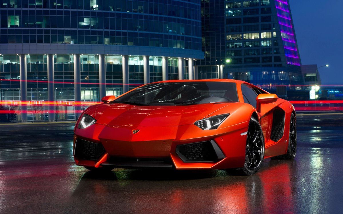 Lamborghini Aventador lp700-4 красный