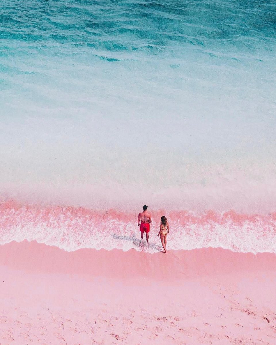 Розовый пляж стильные картинки