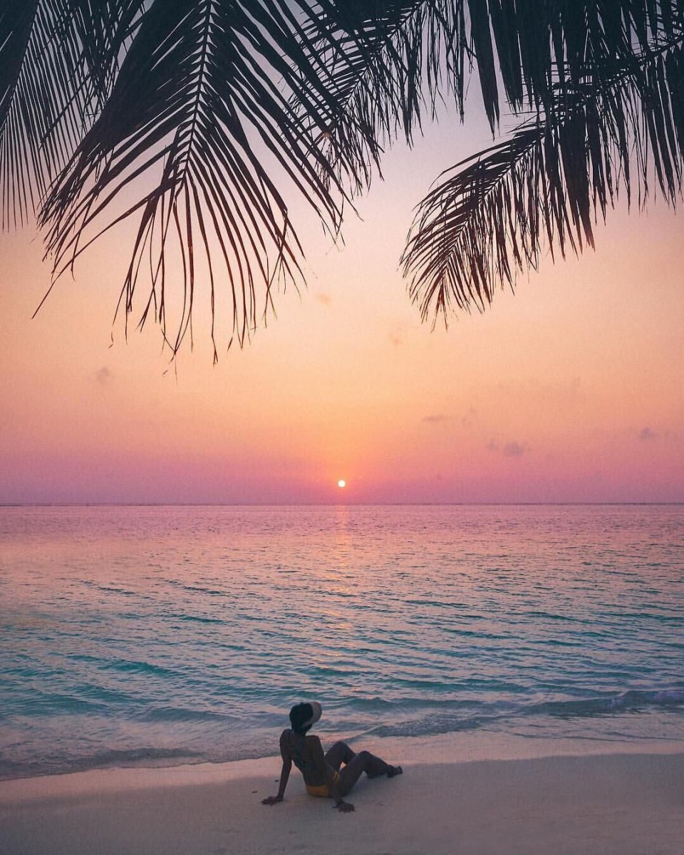 Мальдивы закат
