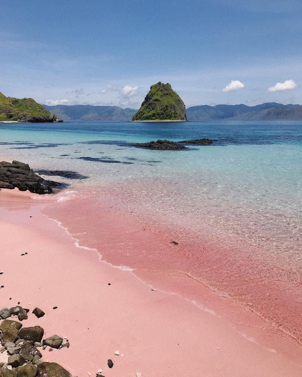 Розовый пляж Ломбок
