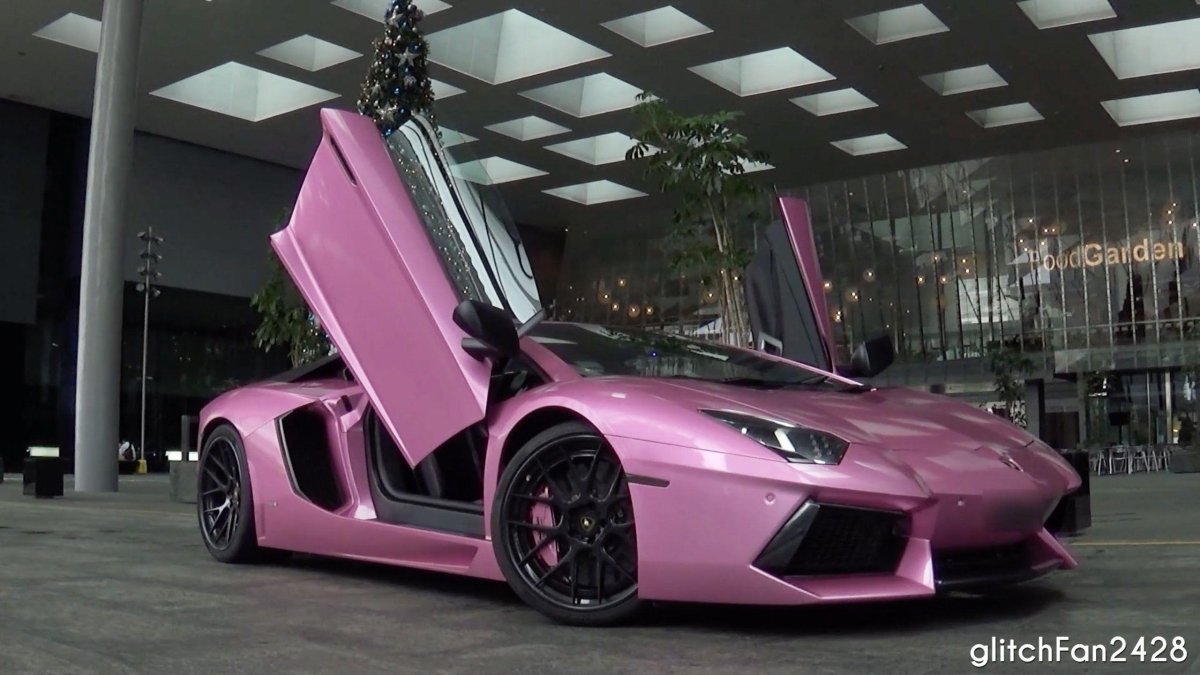 Lamborghini авентадор розовый