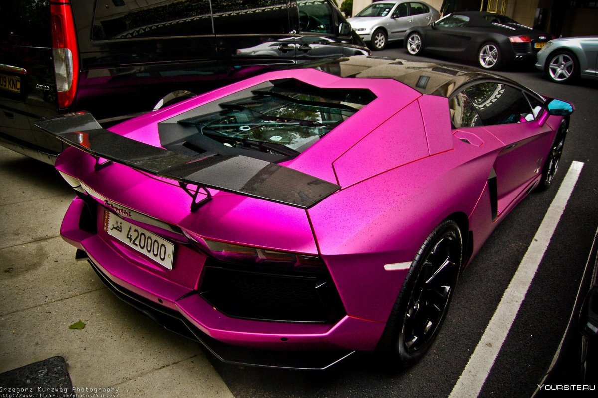 Пурпл Ламборджини Aventador