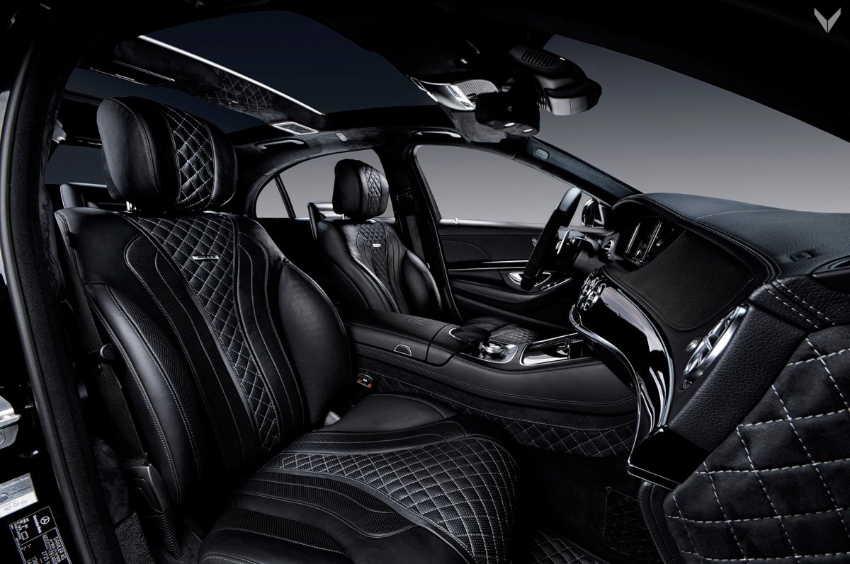 Mercedes Benz s63 AMG черный салон