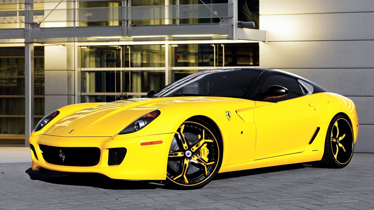 Феррари 599 GTB желтый