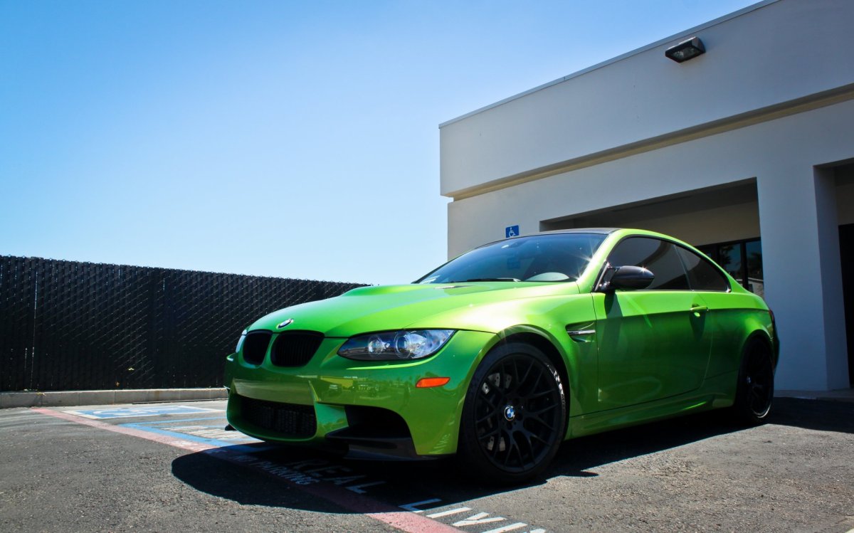 BMW e92 салатовая