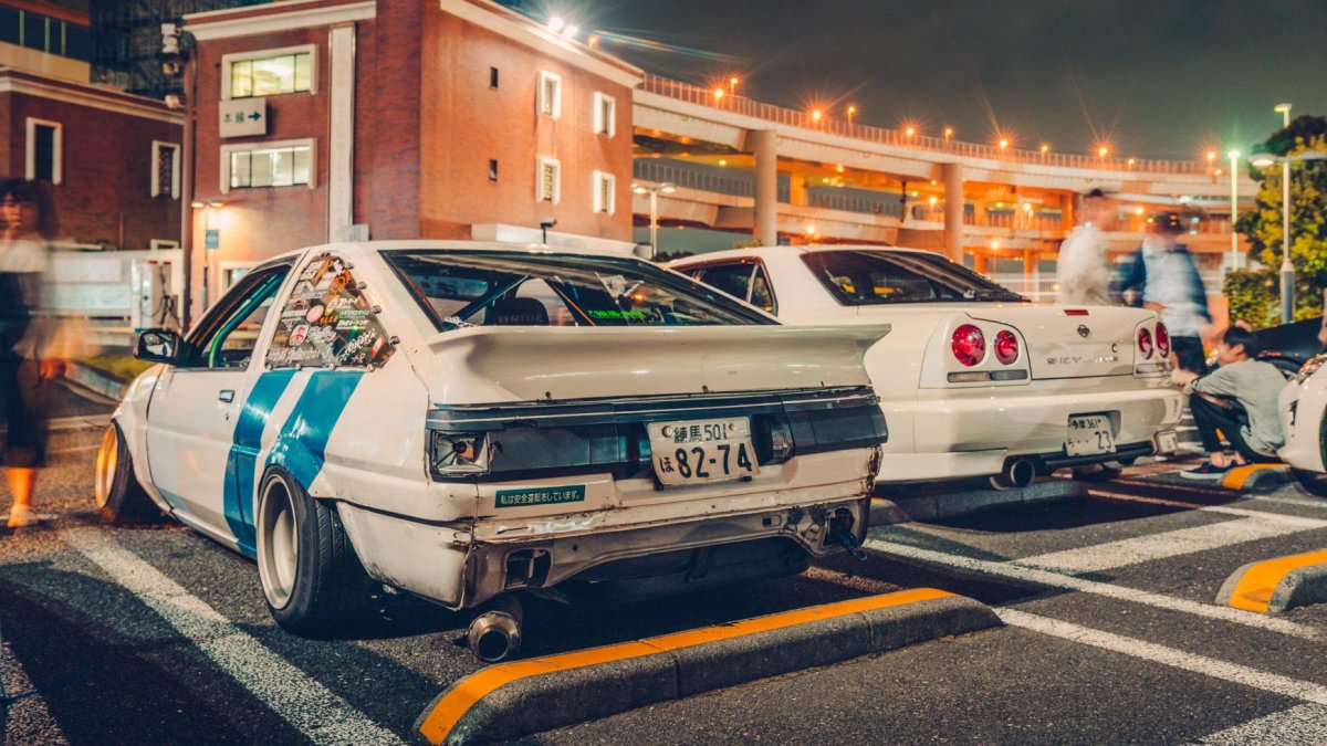 Япония дрифт 1990 Toyota уличный