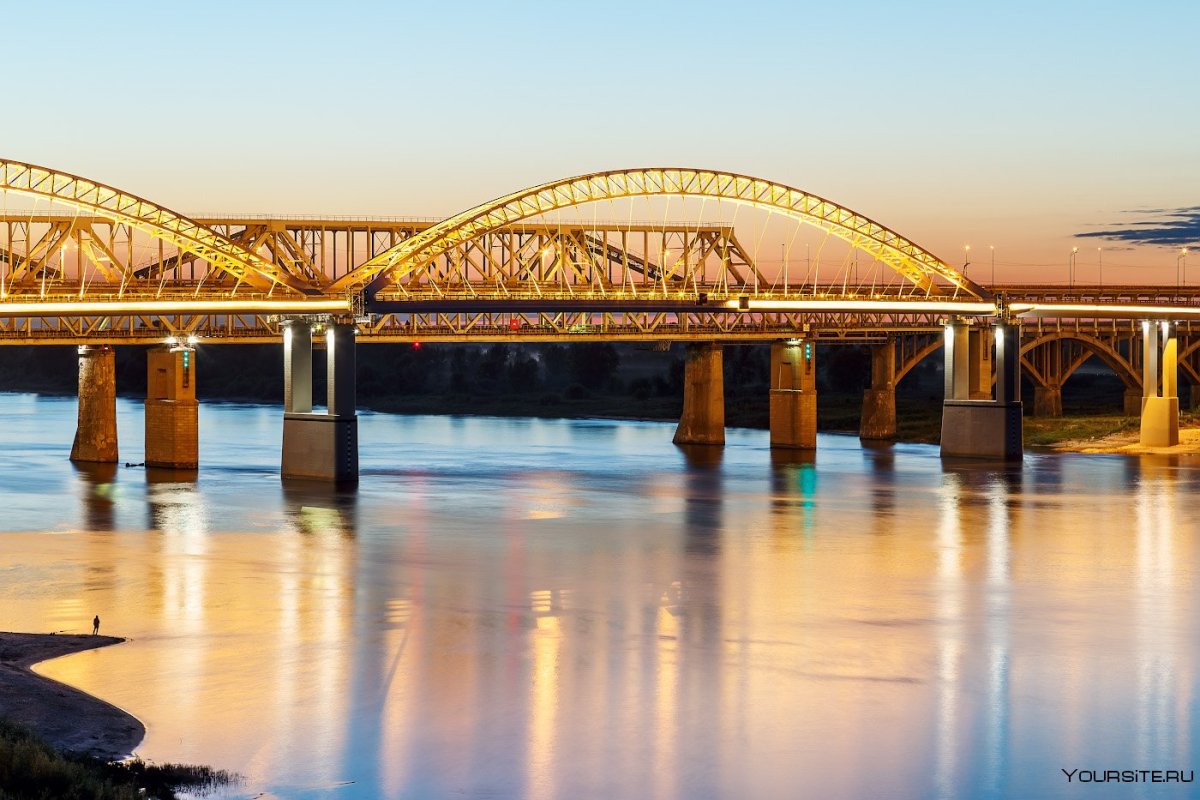 Волга река мост Нижний Новгород