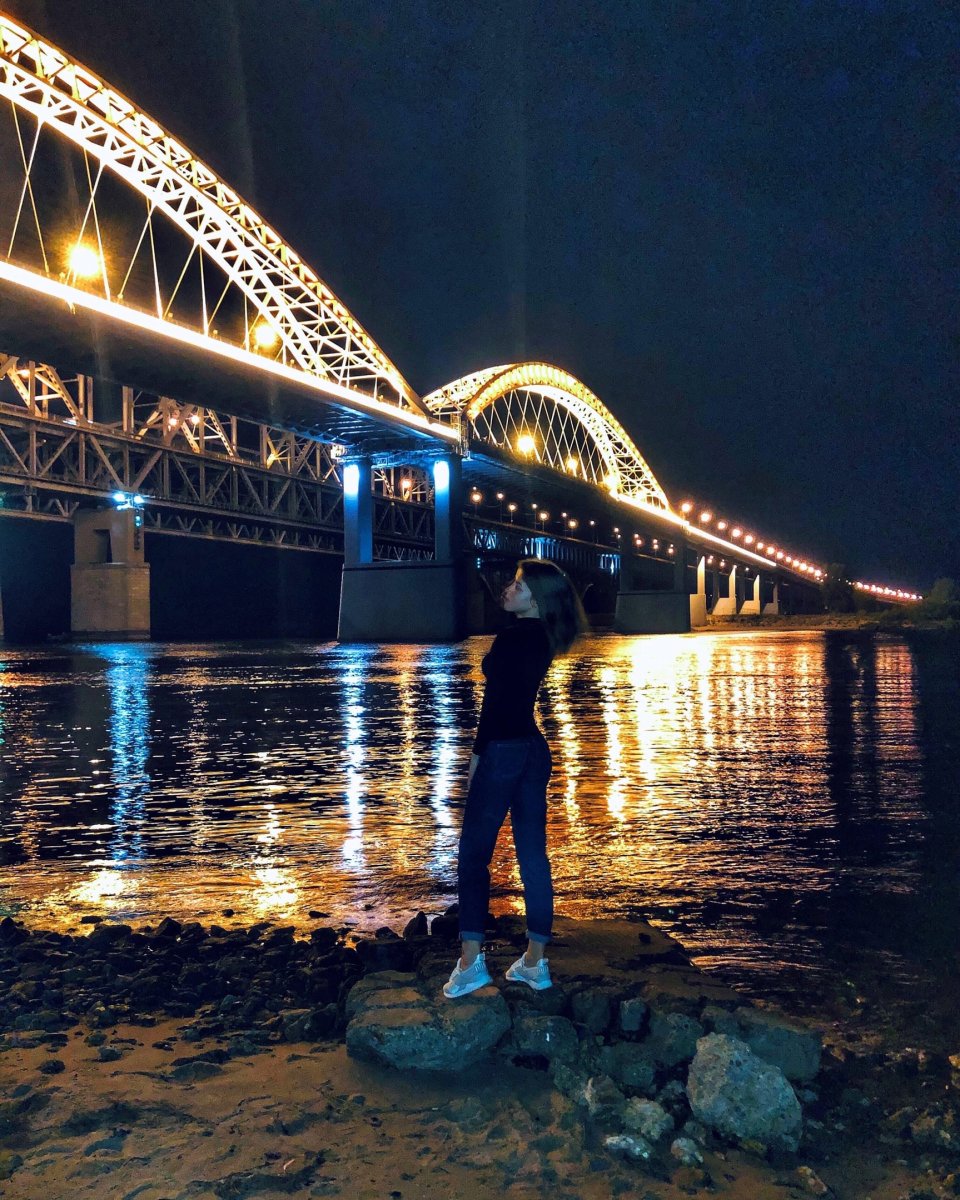 Борский мост на закате