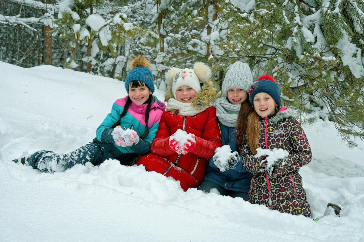 Зимняя фотосессия для детей в детском саду