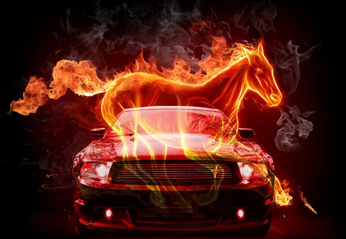 Огненный Форд Мустанг