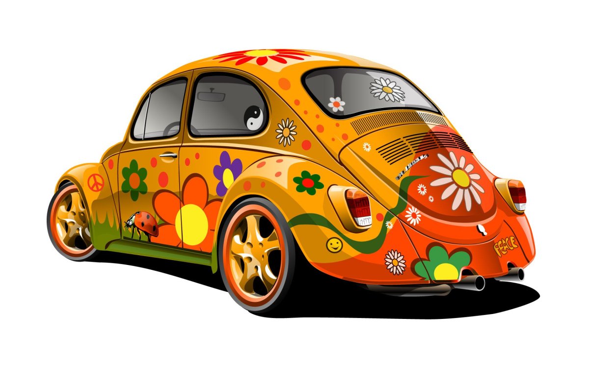 VW Beetle Hippie