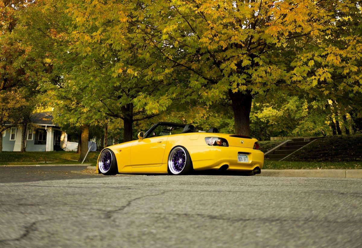 Honda s2000 желтая стенс