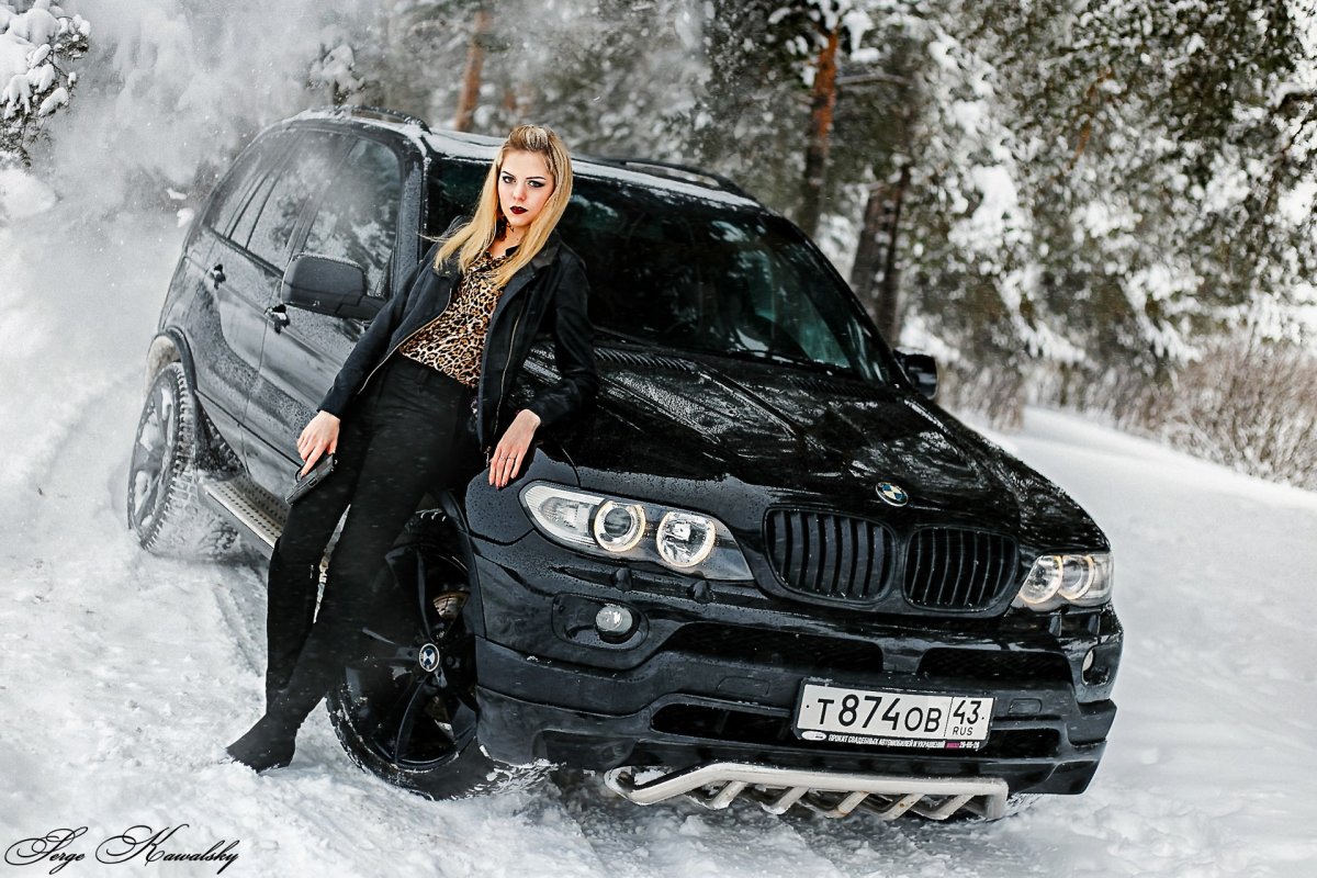 BMW x5 e53 зимой