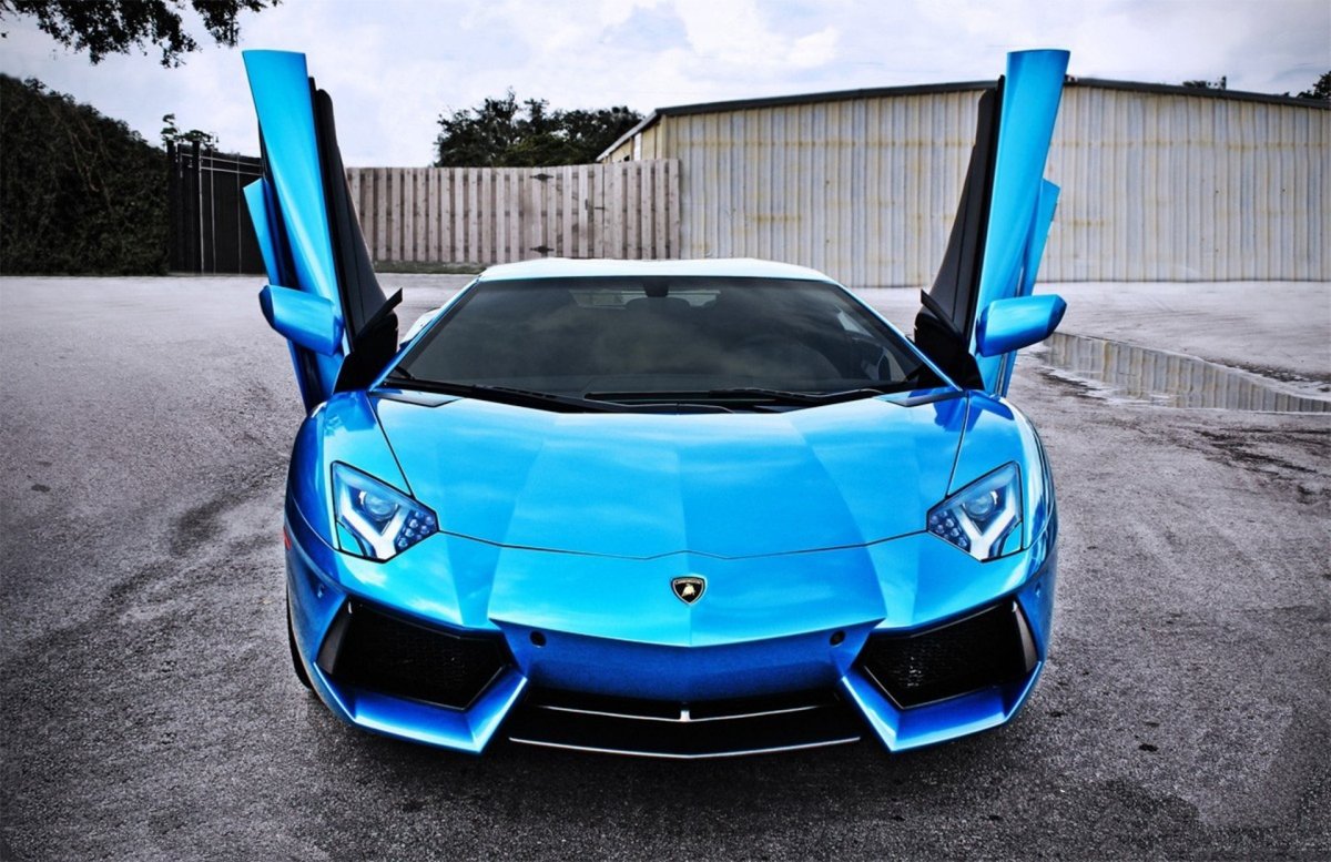 Lamborghini Aventador lp700 голубой