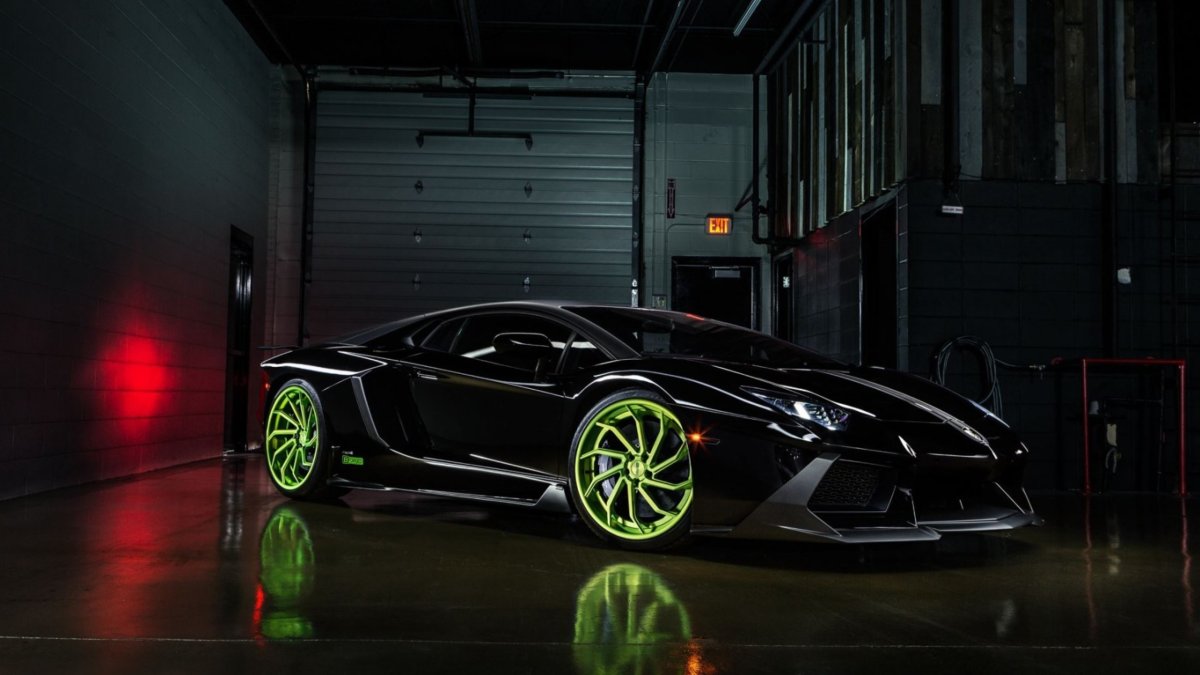 Lamborghini Aventador lp700 чёрный Tuning