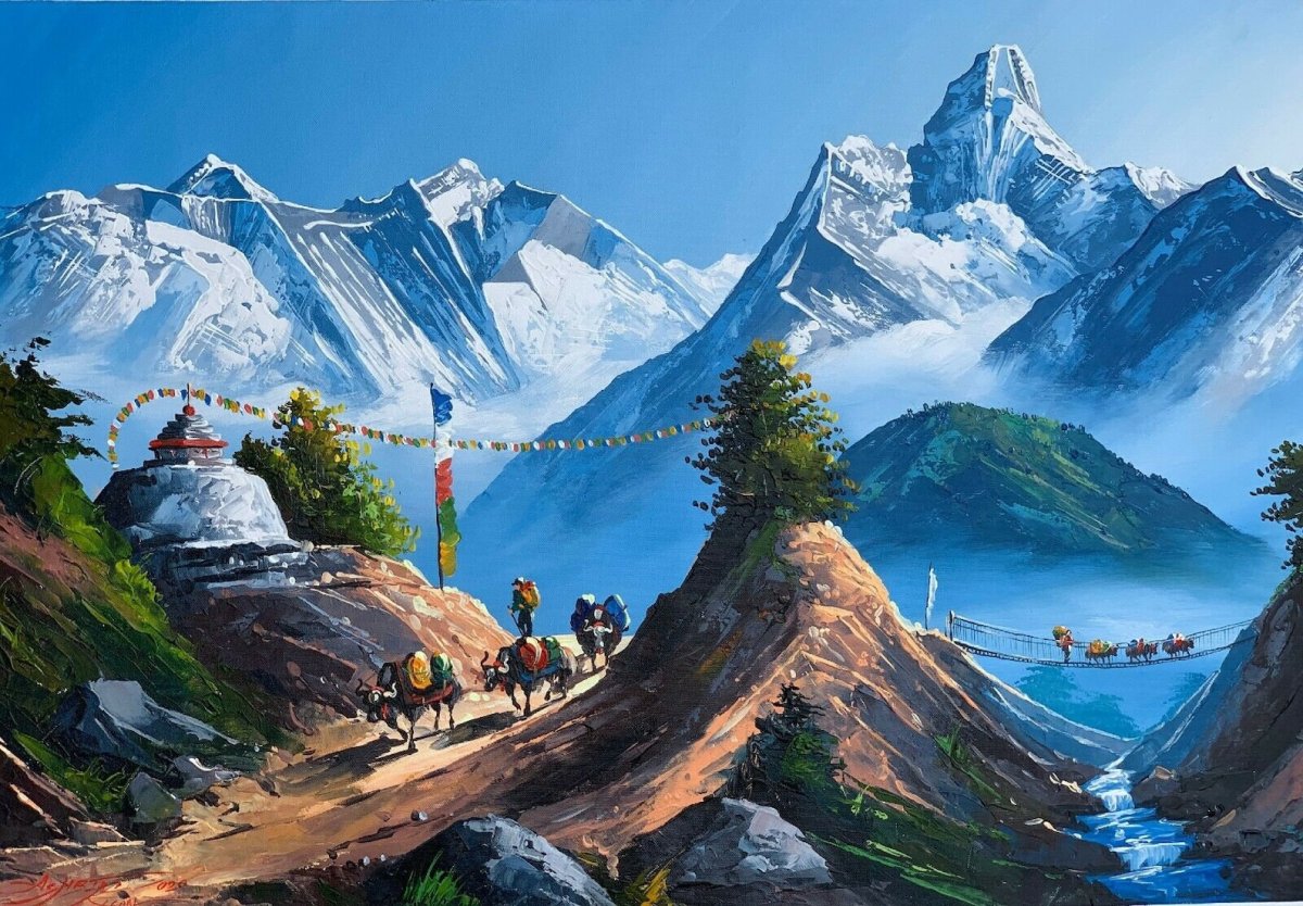 Картины художников Непал Гималаи