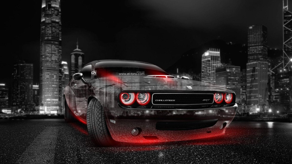 Dodge Challenger 2014 неон