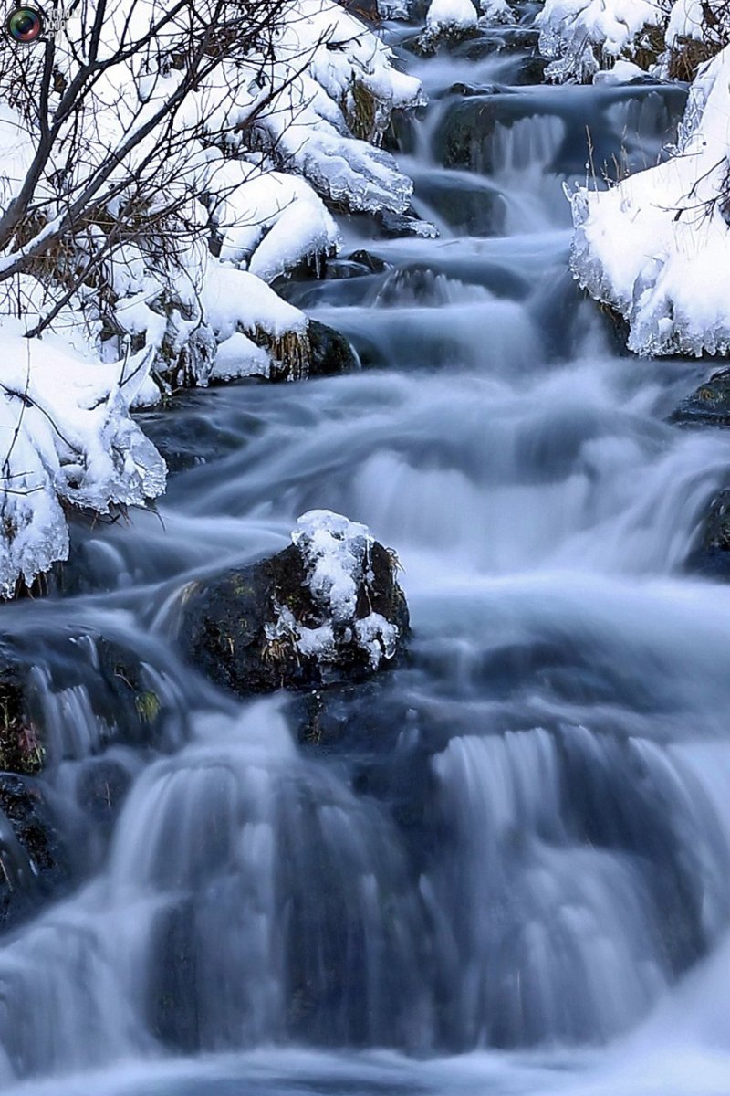 Природа зимние ручьи