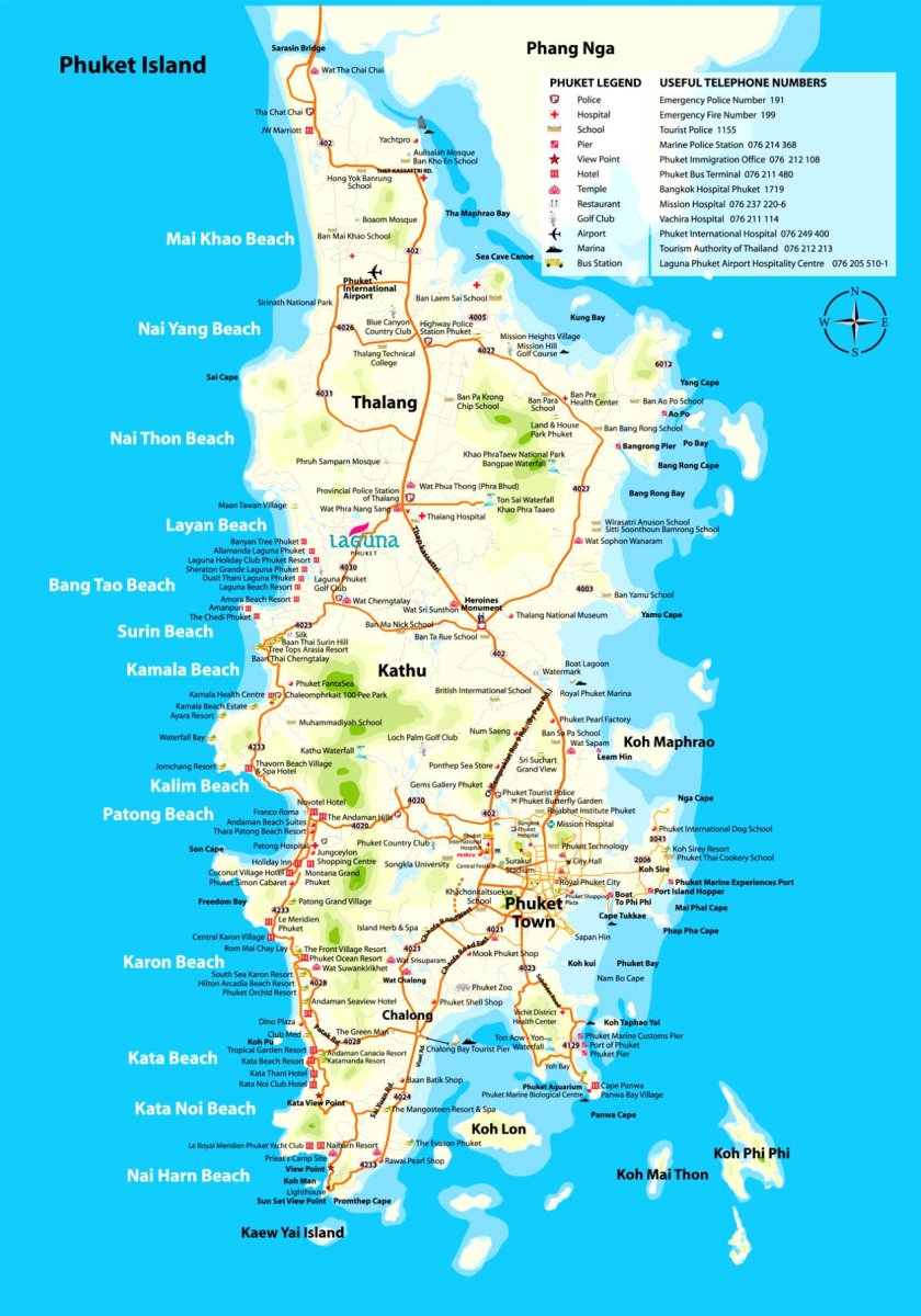 Остров Пхукет на карте