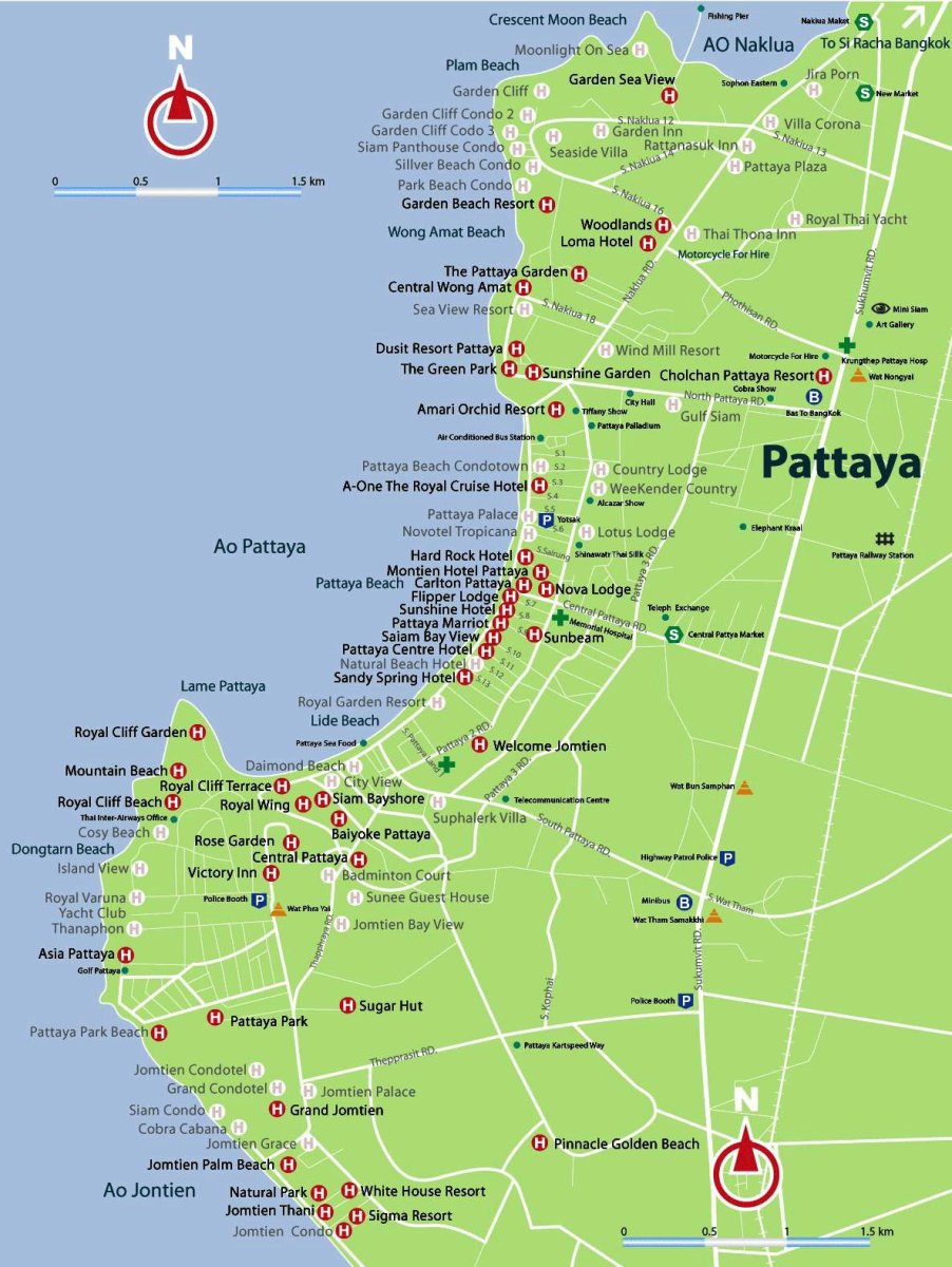Отель Амбассадор в Паттайе на карте