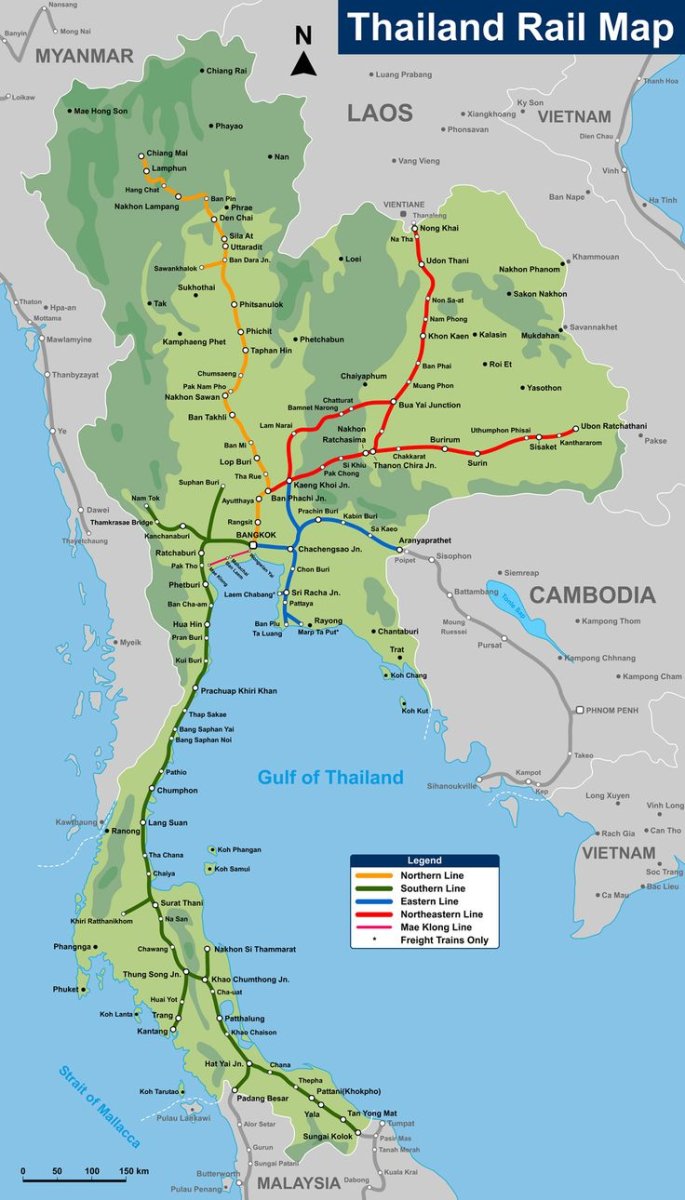 Карта дорог Тайланда