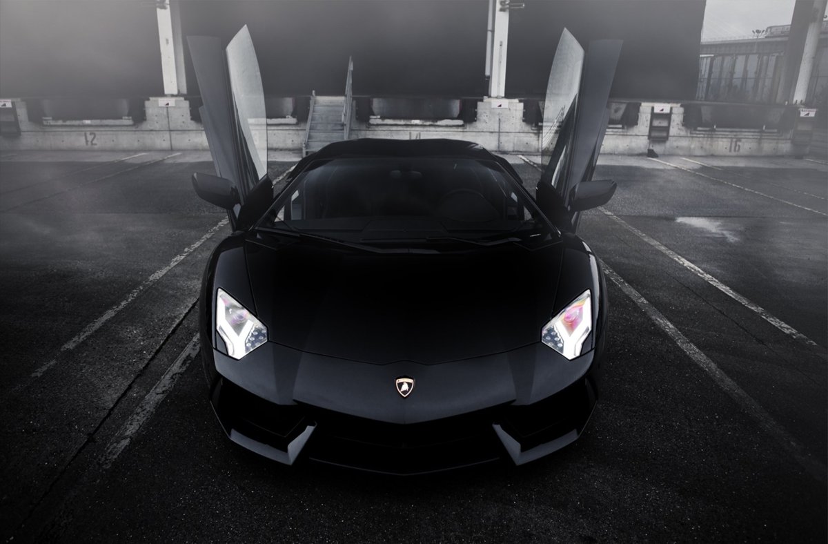 Lamborghini Aventador черный обои
