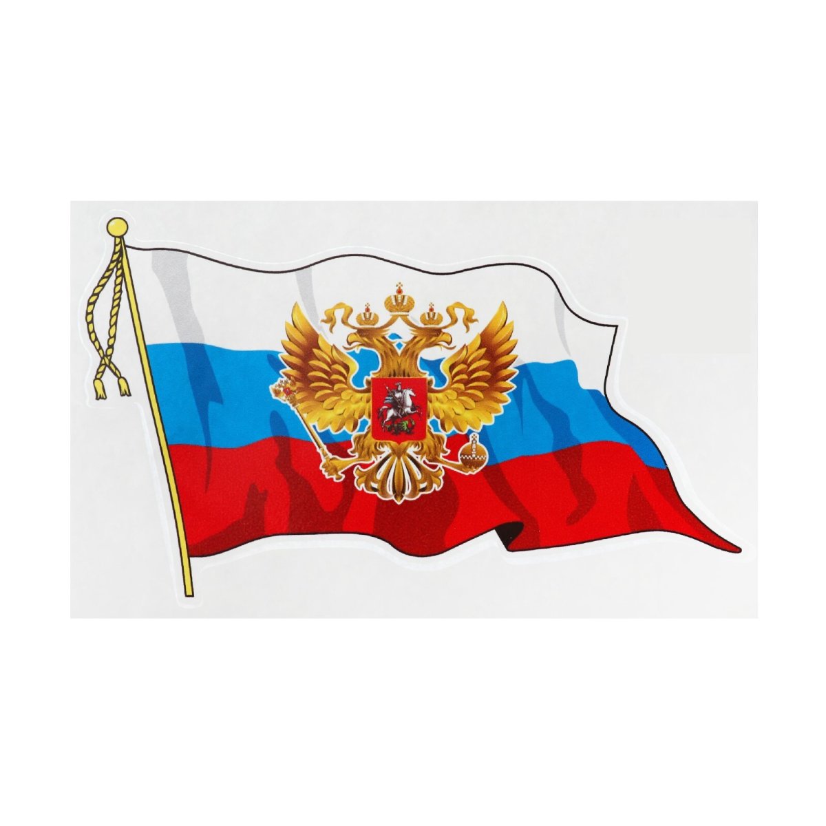 Наклейка флаг России на авто