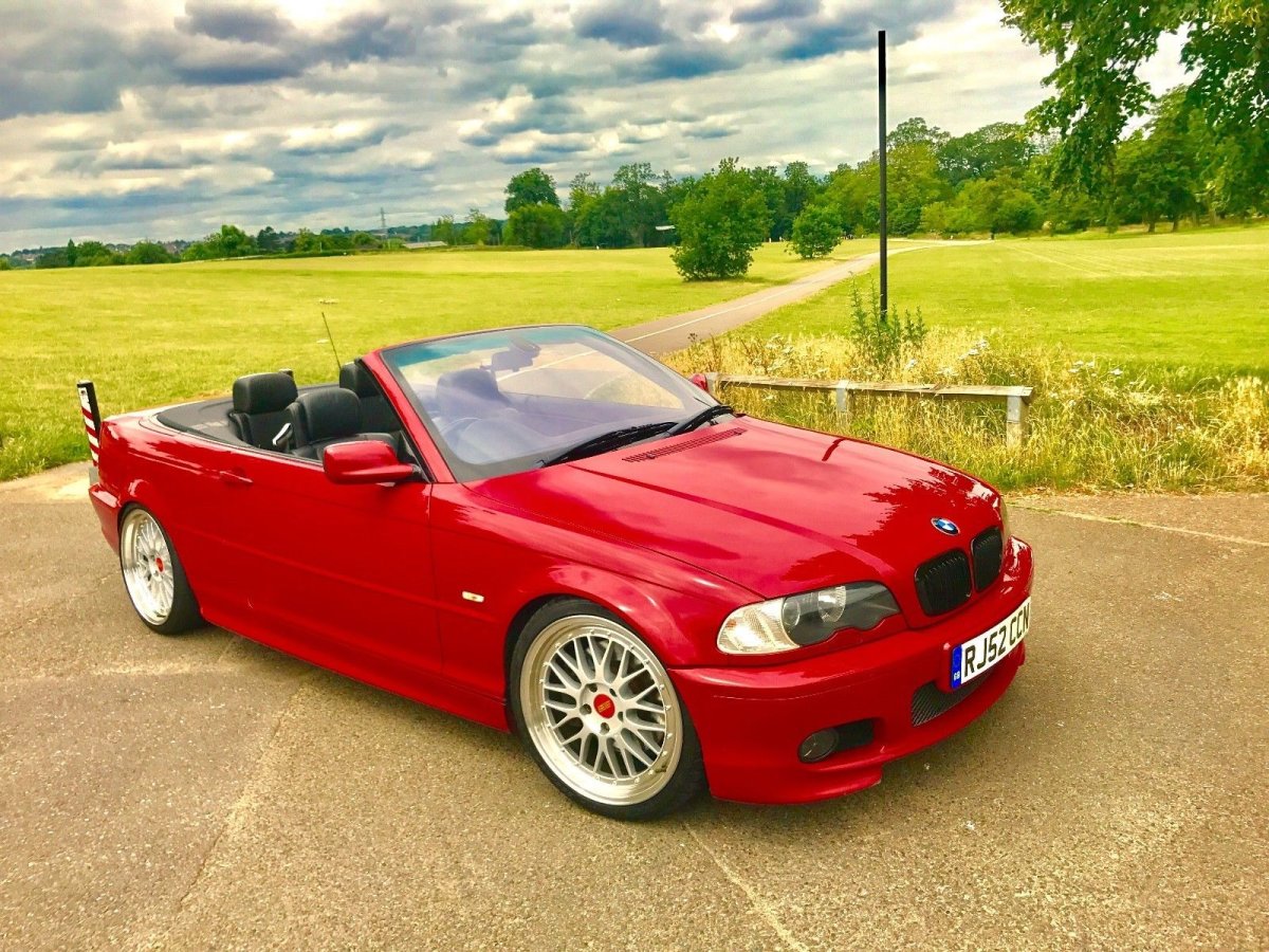 BMW m3 е46 красный кабриолет