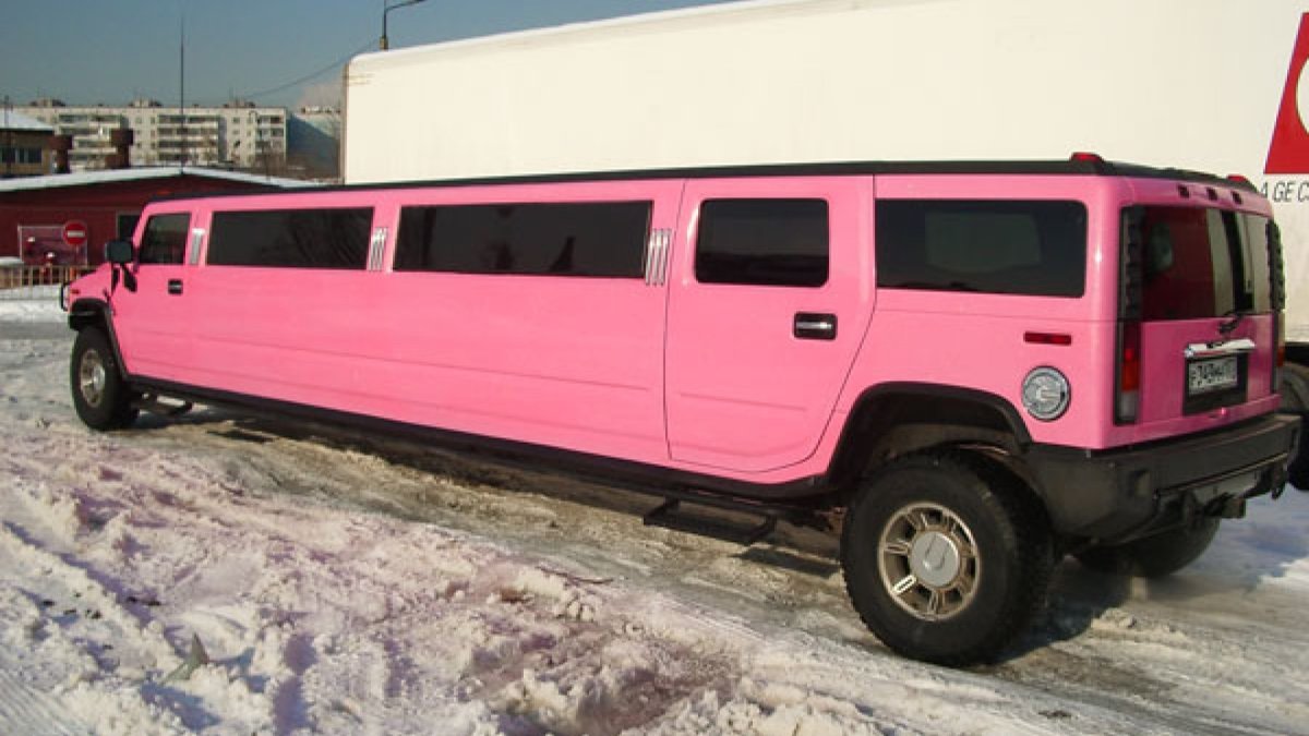 Hummer h2 лимузин Pink