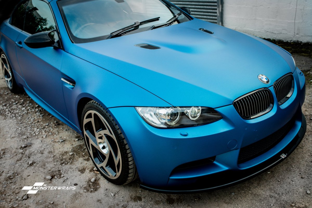 BMW e90 синий матовый