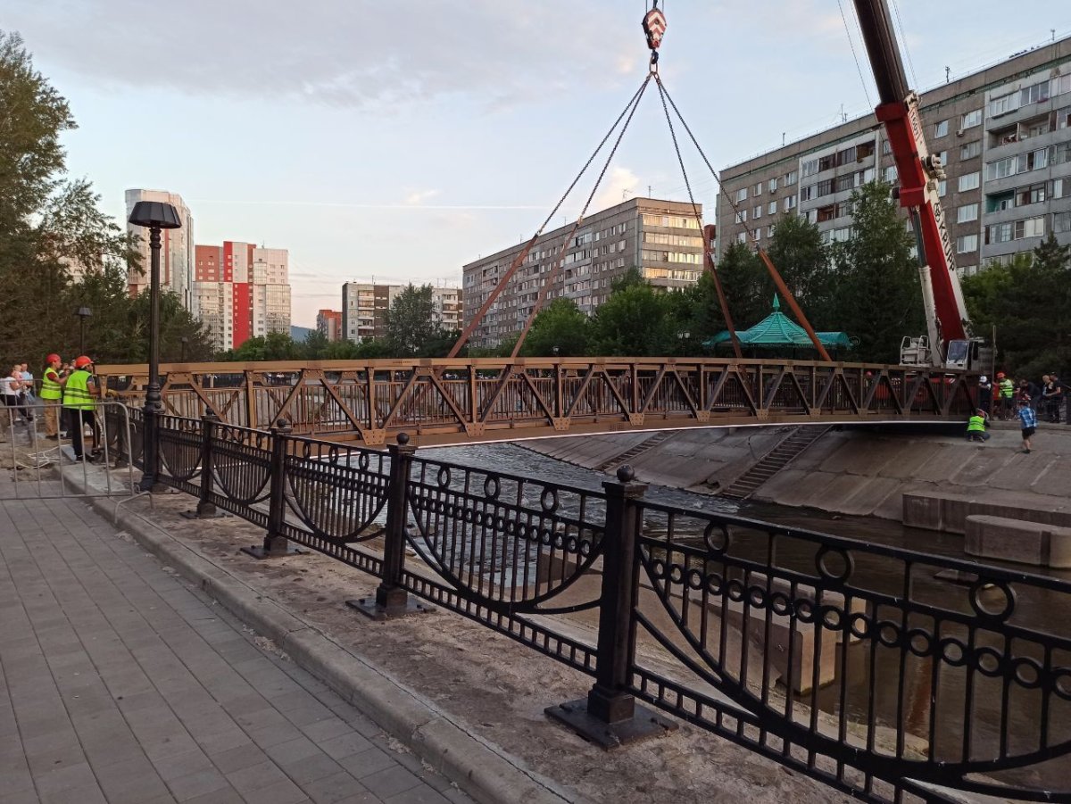 Мост через реку кача Красноярск