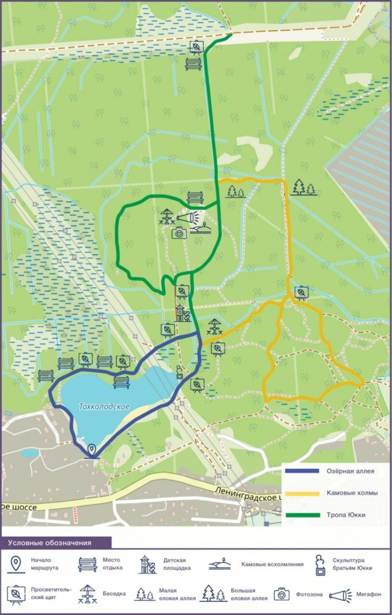 Юкковские Камы туристский маршрут на карте