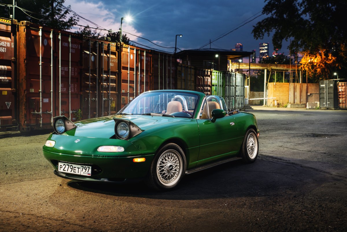 Mazda Miata destroyed