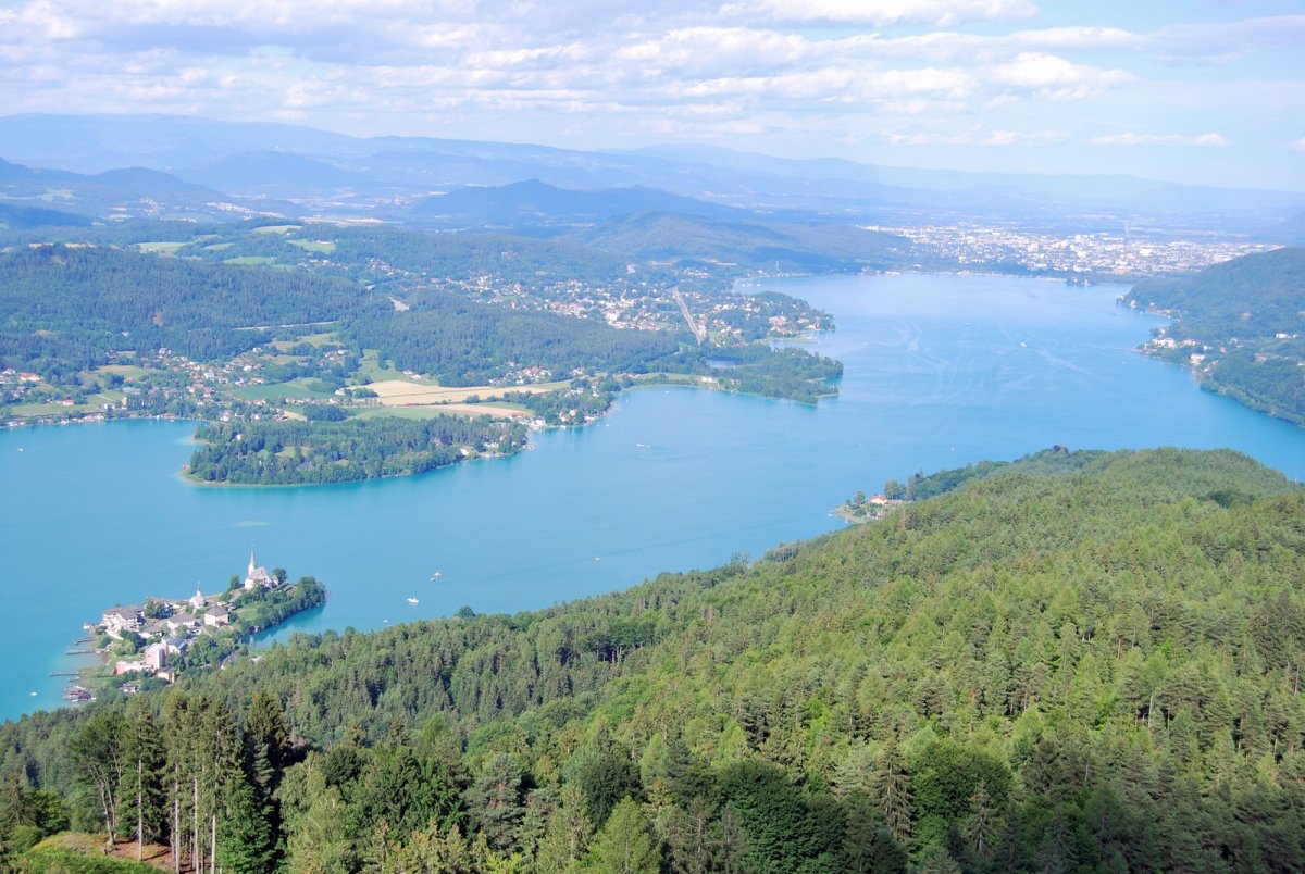 Карнтен Австрия озеро Вортер