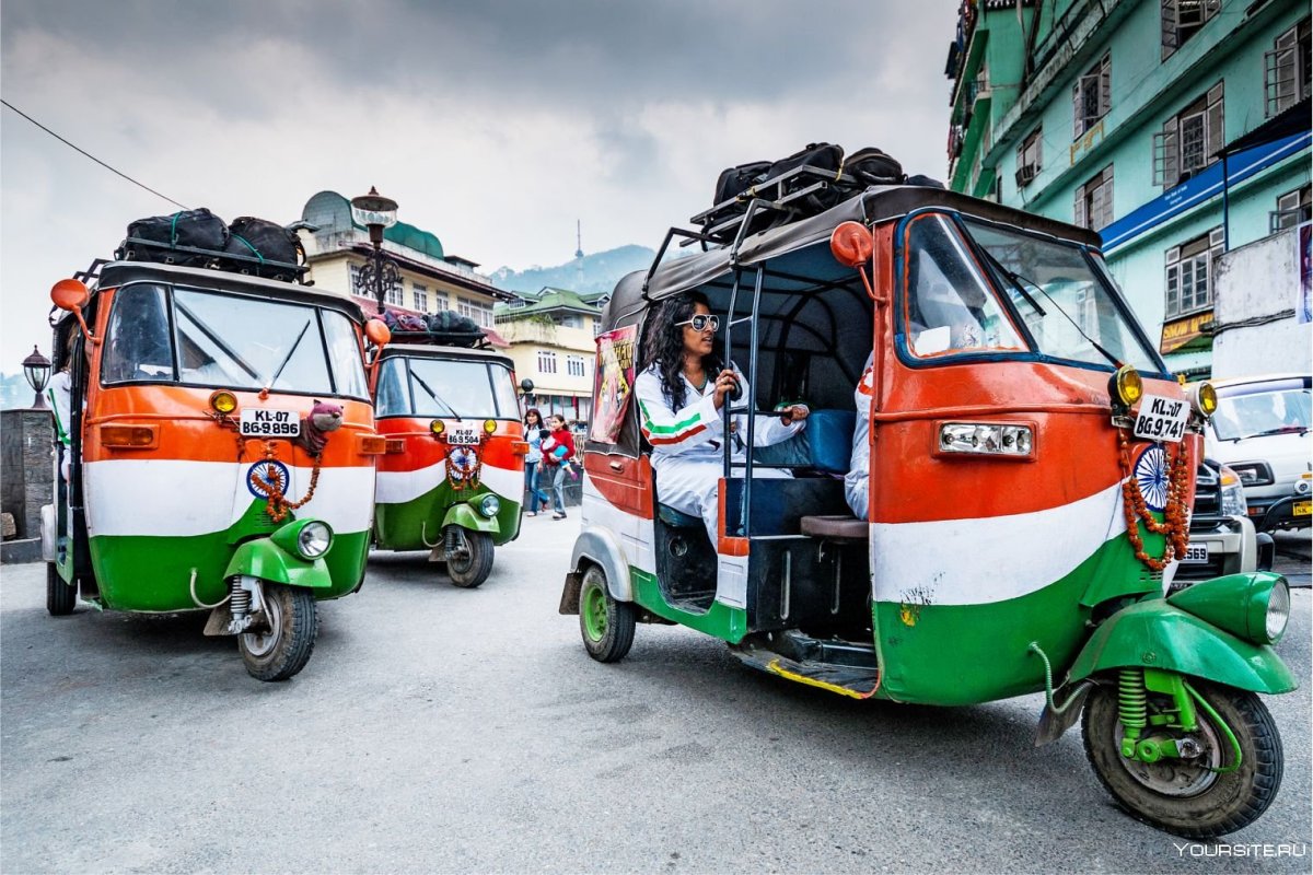 Рикша в Индии