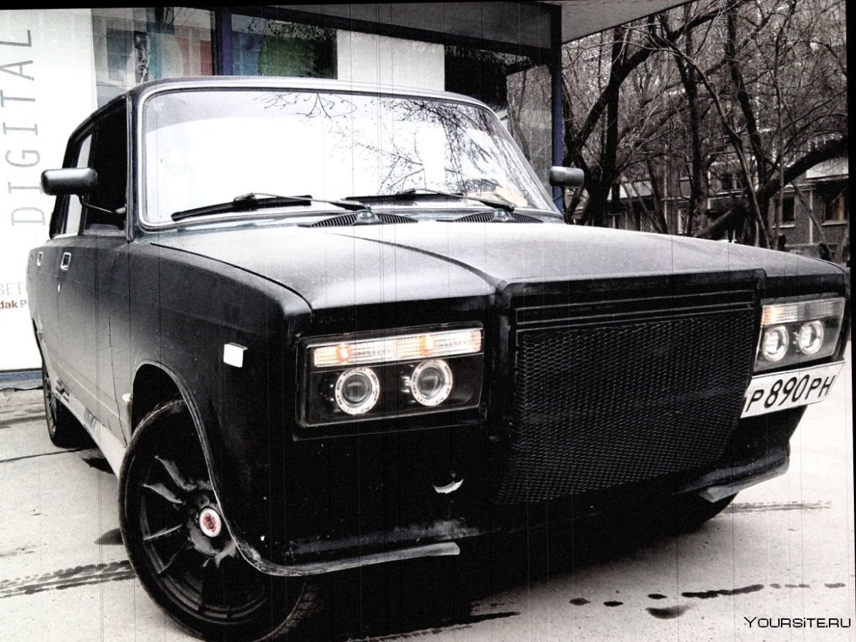 Лада 2107 черный матовый