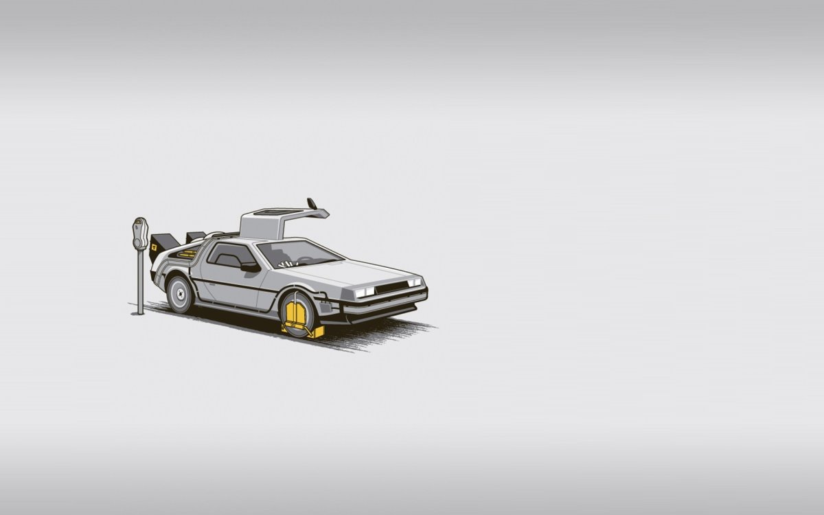 DELOREAN DMC-12 back to the Future Art