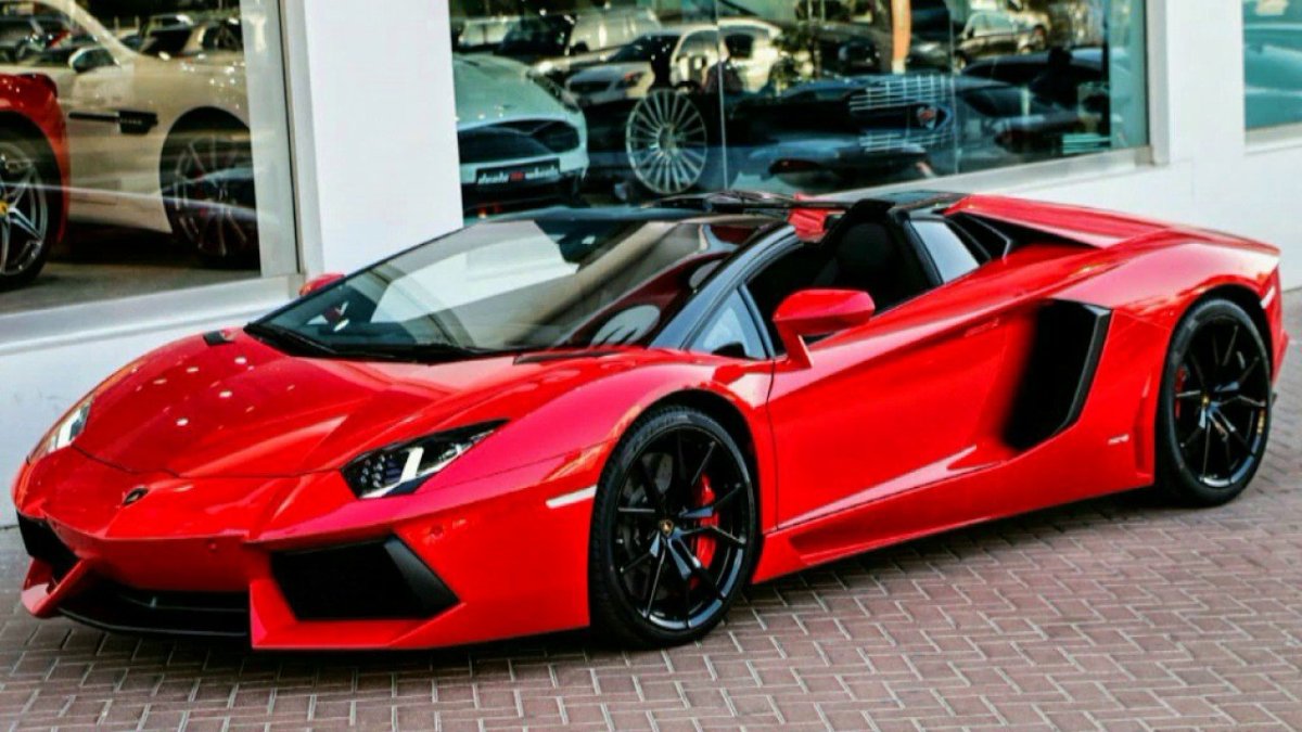 Lamborghini Aventador lp700 красный