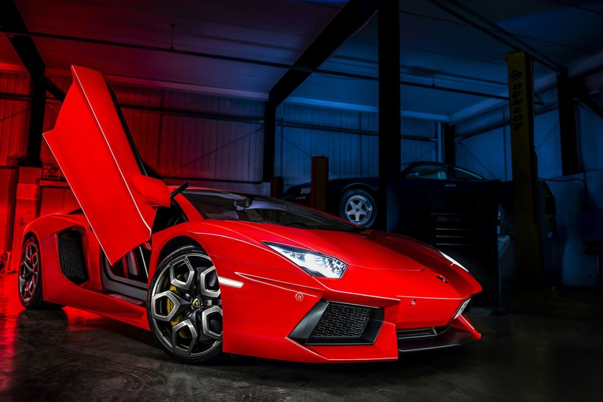 Lamborghini Aventador lp700 красный