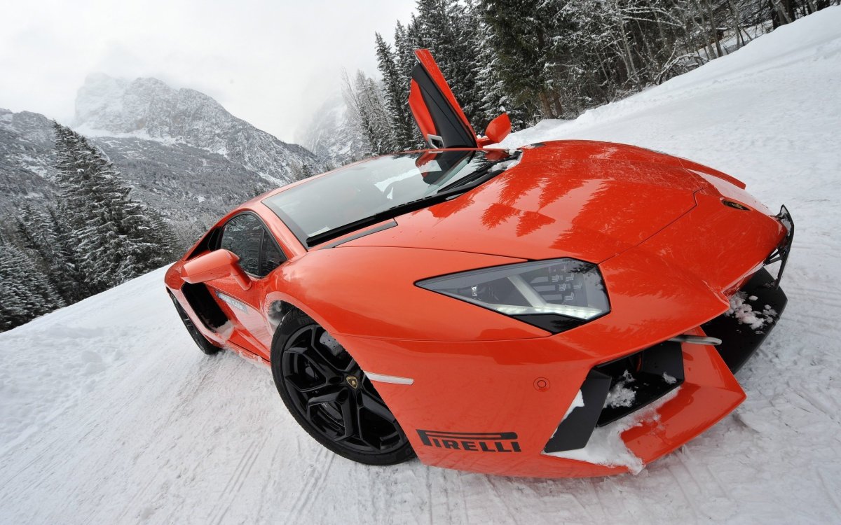 Lamborghini Aventador lp700 красный