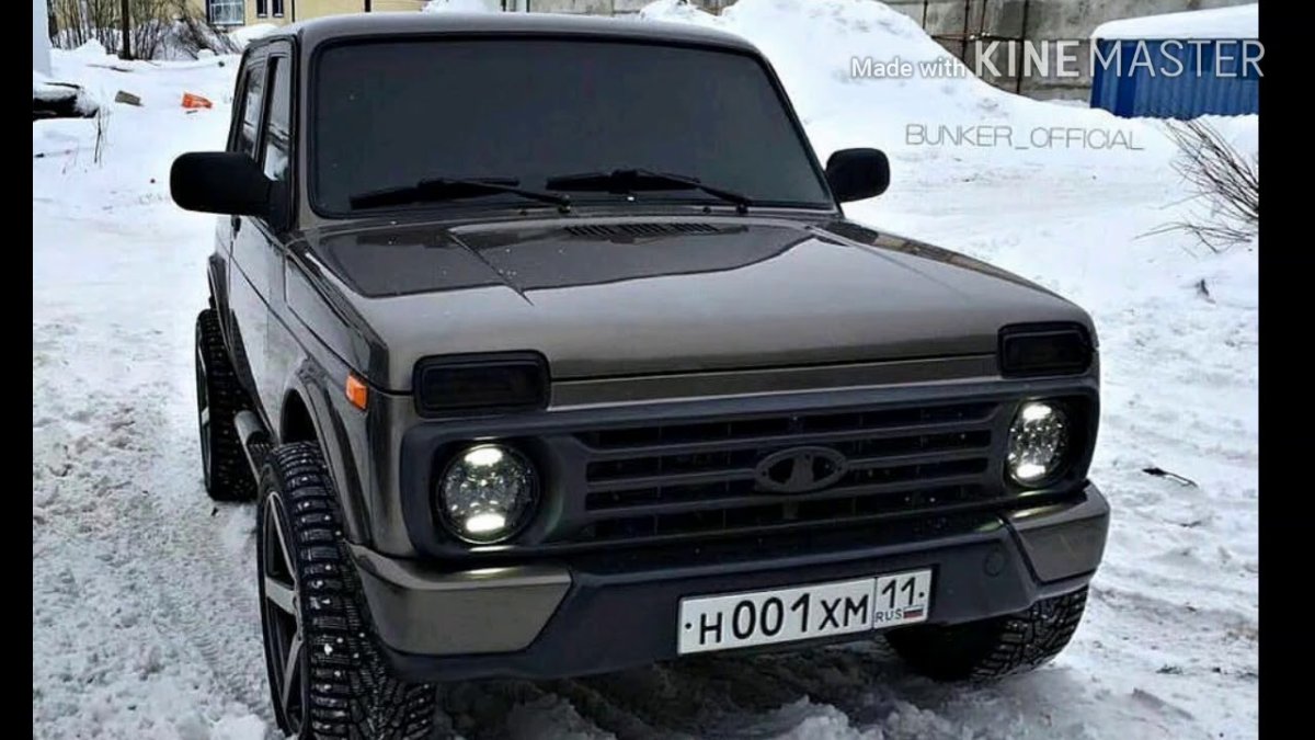 Нива 4х4 черная тонированная