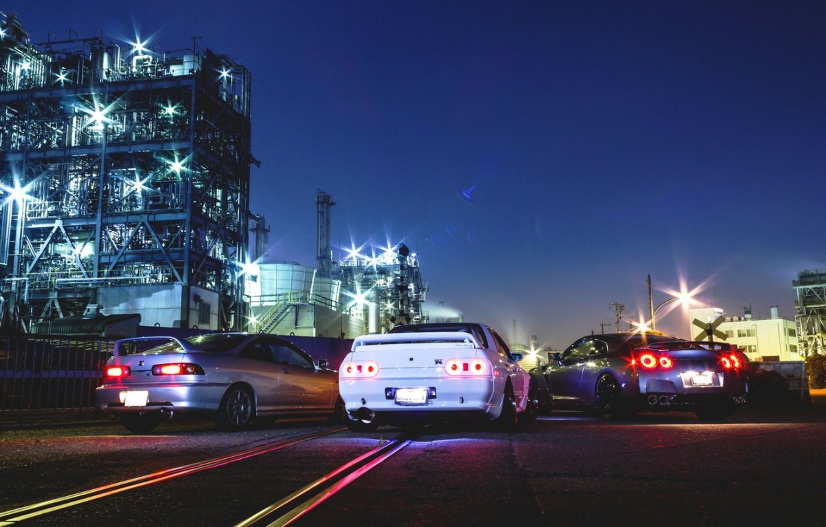 Nissan Skyline GTR r32 ночью