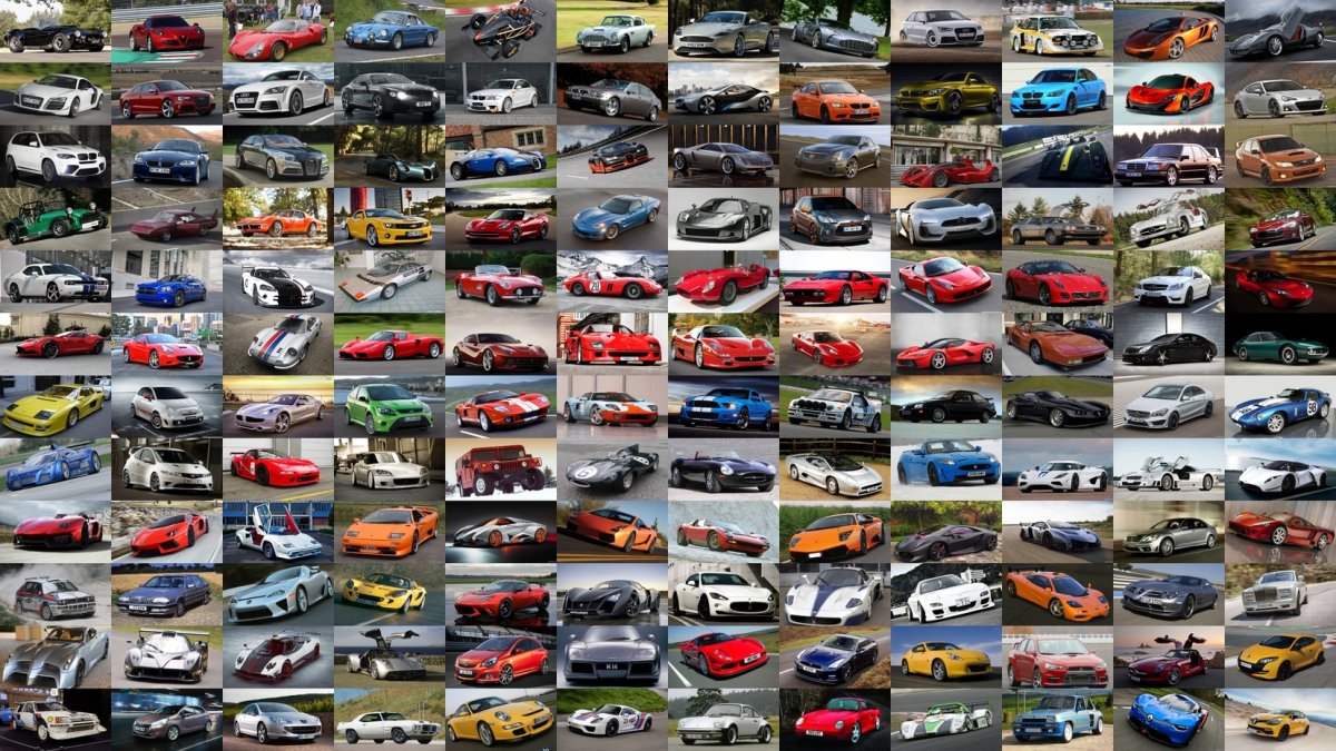 Коллаж из автомобилей разных марок