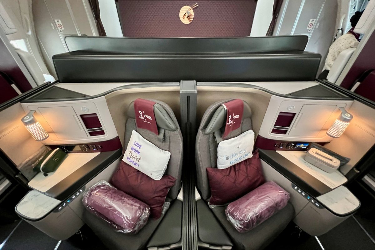 Катар авиалинии места в самолете Боинг 787-800 бизнес класса