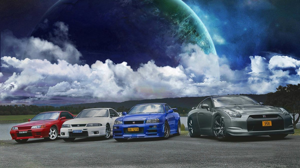Nissan Skyline GTR r34 дождь